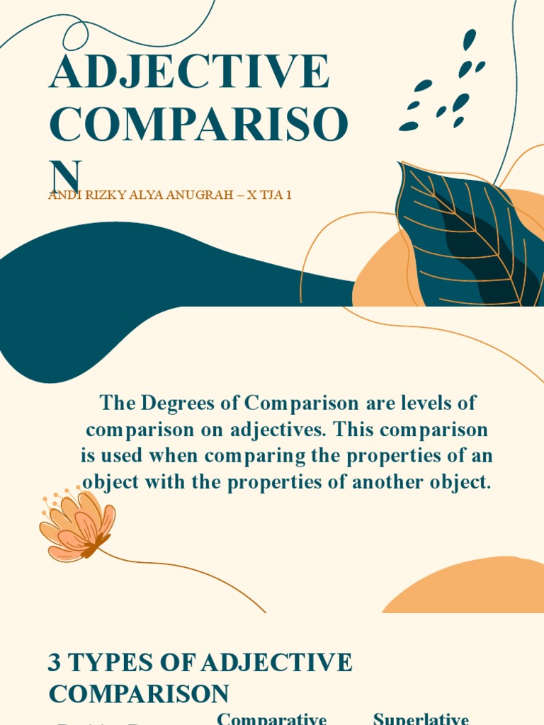 Adjective Comparison Explained | PDF | Linguistic Typology | Reference
