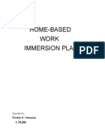 Home-Based Work Immersion Plan