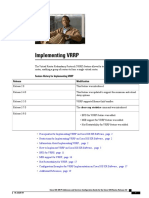 Feature History For Implementing VRRP Modification Release