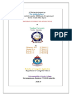 Tumkur University: A Mini Project Report On Submitted in Partial Fulfillment of Requirement For The Award of The Degree