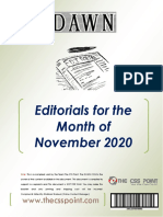 Monthly Dawn Editorials November 2020