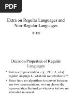 Extra On Regular Languages and Non-Regular Languages