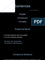 Sentences Simple Compound Complex