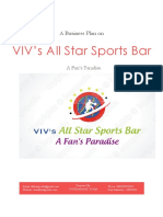 VIV's All Star Sports Bar: A Business Plan On