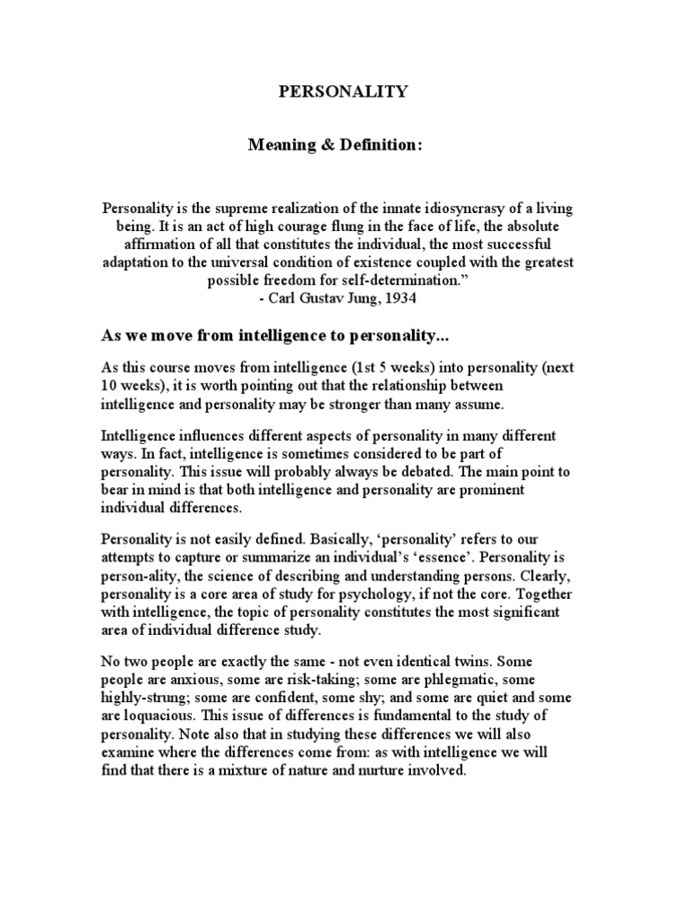 essence of a person definition