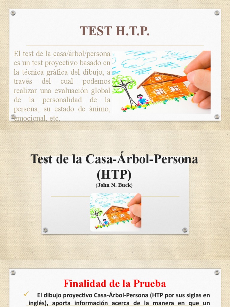 Aplicación y Análisis del Test HTP | PDF | Dibujo | La naturaleza humana