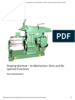 Shaping Machine - Its Mechanism, Parts and Respective Functions - Esskay International Machine Tools Blog