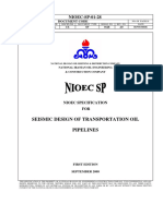 NIOEC-SP-01-28: Seismic Design of Transportation Oil Pipelines