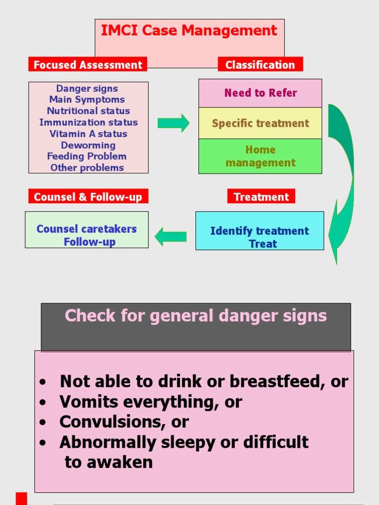 IMCI Case Management Classification Focused Assessment PDF Pneumonia Diarrhea
