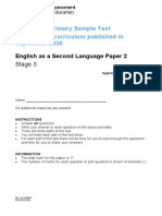 English As A Second Language Stage 3 Sample Paper 2 - tcm142-595043