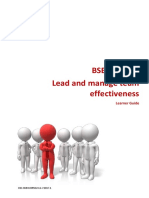 BSBWOR502 Lead and Manage Team Effectiveness: Learner Guide