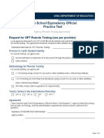 High School Equivalency Official Practice Test: Request For OPT Remote Testing (One Per Provider)