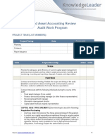 Fixed Asset Accounting Audit Work Program
