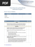 Fixed Asset Accounting Audit Work Program