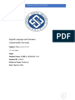English Language and Literature Central South University: Subject: Class