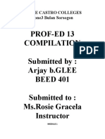 Prof-Ed 13 Compilation Submitted By: Arjay b.GLEE BEED 401 Submitted To: Ms - Rosie Gracela Instructor