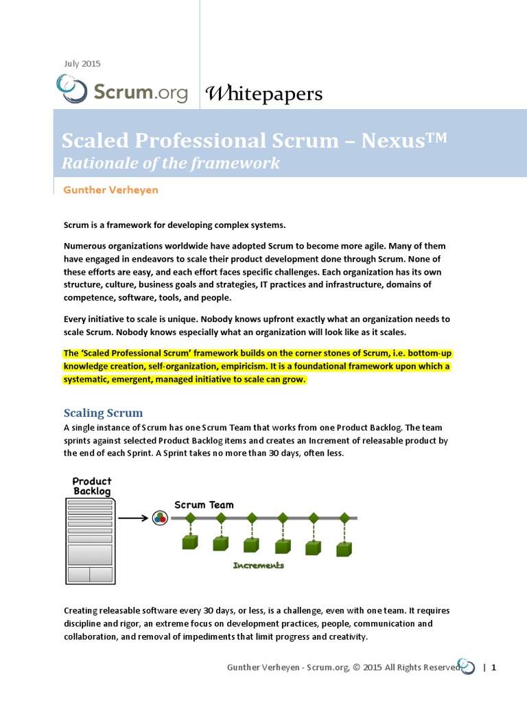 BL 6. Scaled - Professional - Scrum | PDF | Scrum (Software Development ...