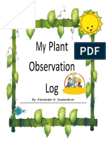 My Plant Observation Alexander G Saseendran