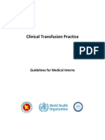 Clinical Transfusion Practice Guidelines for Medical Interns Bangladesh