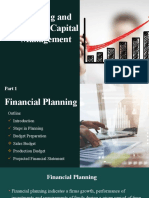 Planning and Working Capital Management Part 1
