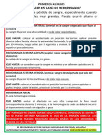 Primeros auxilios para hemorragias: cómo detener sangrados externos e internos