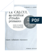 Maths CEP - Bodard, Gilbert, Le Calcul Au Cep