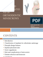 Risks and Complications of Orthodontic Miniscrews