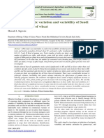 Induction of Genetic Variation and Variability of Saudi Arabian Cultivars of Wheat