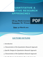 Week 6 - LECTURE - 30 March 2021 - Quantitative & Qualitative Research Approaches