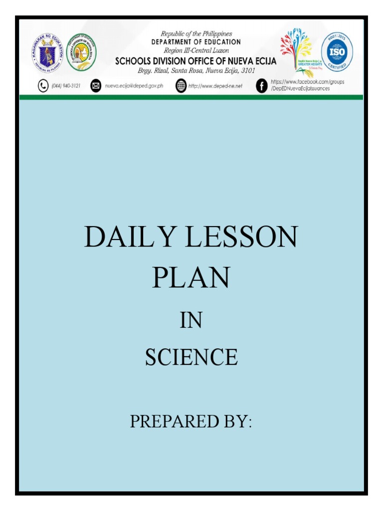 Front Page of Lesson Plan | PDF