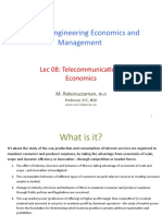 EEE 452: Engineering Economics and Management Lec 08: Telecommunications Economics