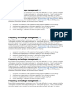 Frequency and voltage management