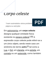 Corpos Celestes - Astronomia