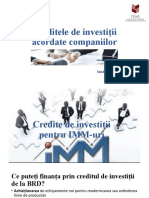 Creditele de Investiții Acordate Companiilor