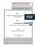 Rencana Anggaran Biaya (Rab) : Pemerintah Kabupaten Sumbawa