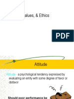 Attitude, Values, Commitment, Ethics