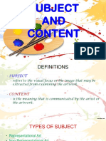 AA Lesson 103-SUBJECT AND CONTENT