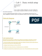 Packet Tracer - Lab 1: Basic Switch Setup: Network Diagram