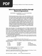 Inferring Personal Qualities Through Handwriting Analysis