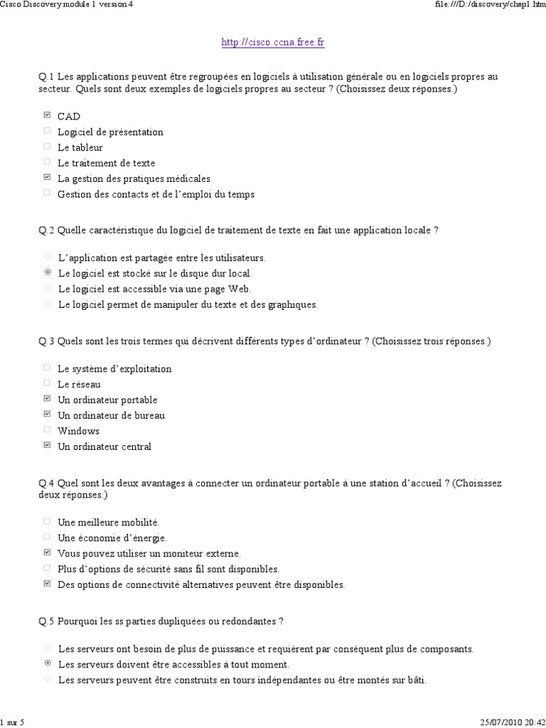Cisco Discovery : Concepts Clés et Applications | PDF | Application ...