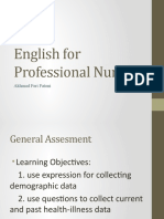 Professional Nursing English - Demographic Data Collection and Health Assessment