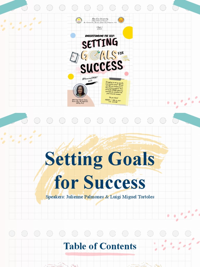 Setting Goals (Final PPT) | PDF | Goal | Goal Setting