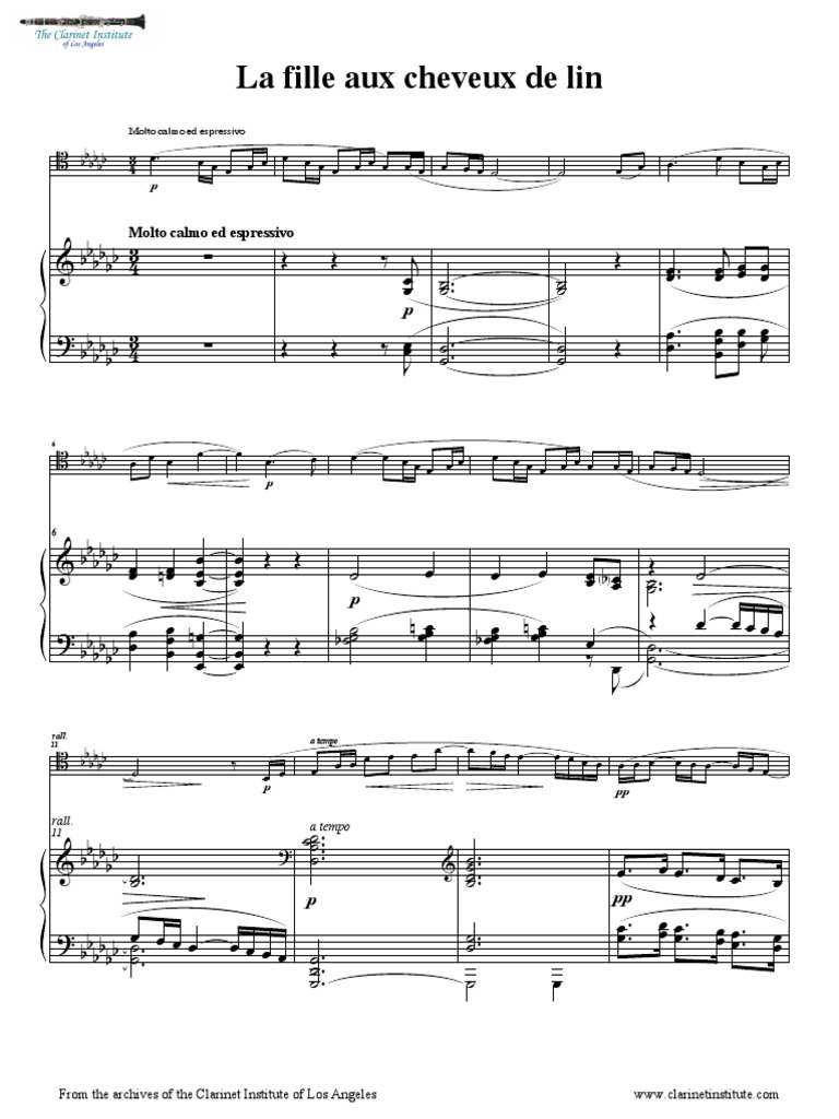 Institute) Debussy Girl With The Flaxen Hair PDF