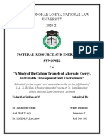 Dr. Ram Manohar Lohiya National Law University 2020-21: Natural Resource and Energy Law Synopsis