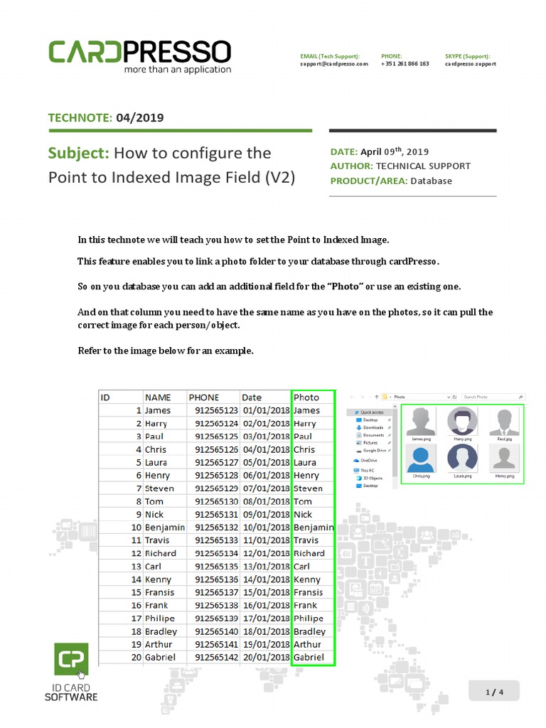 Configure Indexed Image Field | PDF