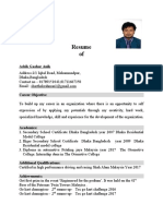 Resume of Sharthok Rahman