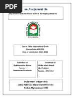 Assingment International Trade 311