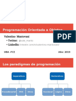 Programación Orientada A Objetos: Valentino Mantovani Twitter: Linkedin