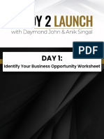 Day 1 Identify Your Business Opportunity Worksheet