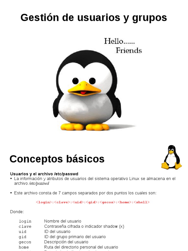 Gestión de Usuarios y Grupos en Linux | PDF | Usuario (informática ...
